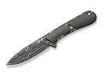 Mini Elementum Fixed Micarta Dark Green Damascus