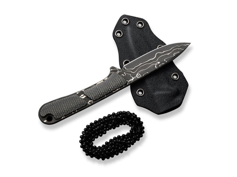 CIVIVI Mini Elementum Fixed Micarta Dark Green Damascus