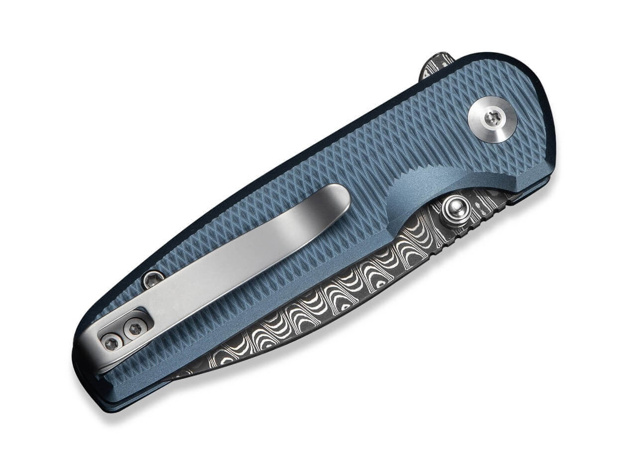 Mini Shakan Damascus Blue Aluminum