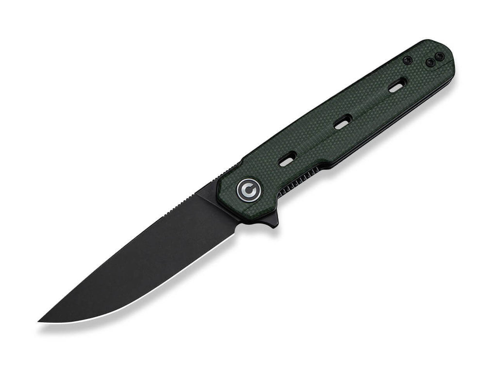 Navo Nitro-V Green Micarta Black Stonewashed
