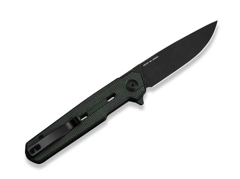 CIVIVI Navo Nitro-V Green Micarta Black Stonewashed