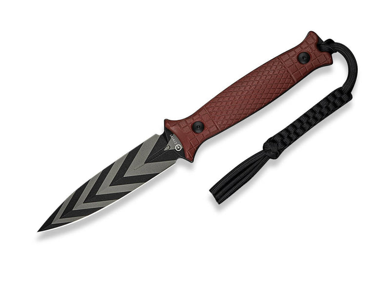CIVIVI Perfrico 14C28N Burgundy G10 Black & Gray Striped