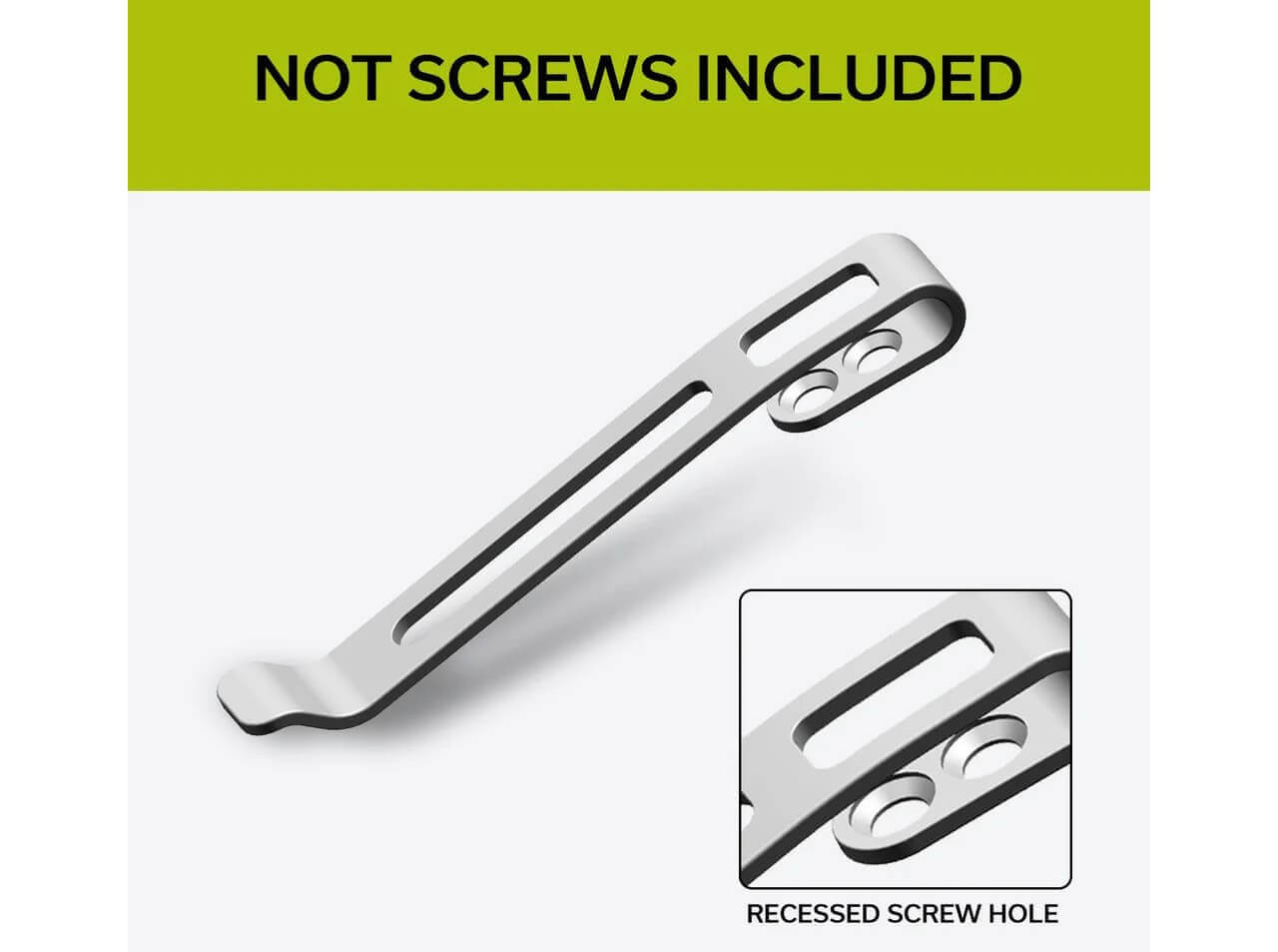 CIVIVI Plain Stainless  Steel Clip CA-05B-V1