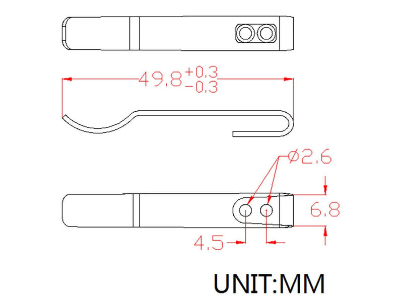 CIVIVI Plain Stainless Steel Clip CA-07B