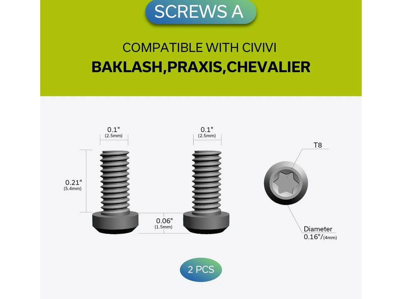 CIVIVI Plain Titanium Clip T001C