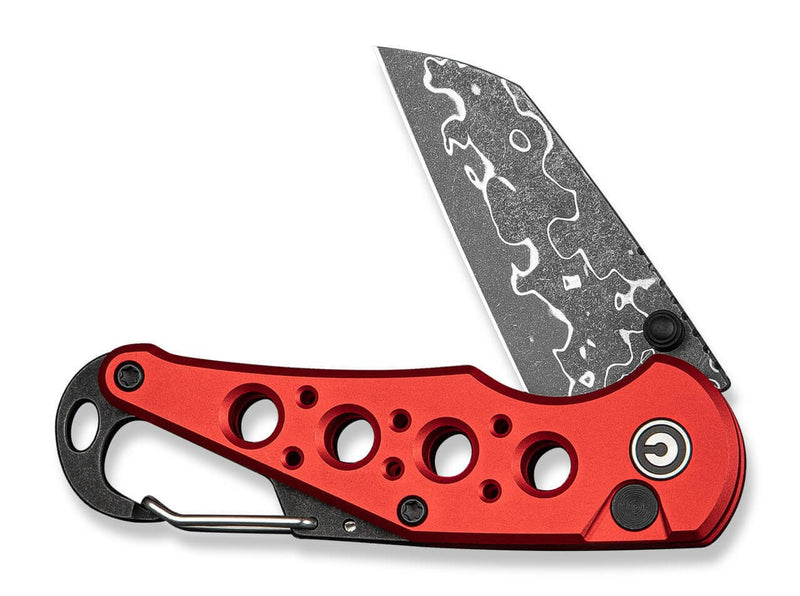CIVIVI Pragma Aluminum Red Damascus