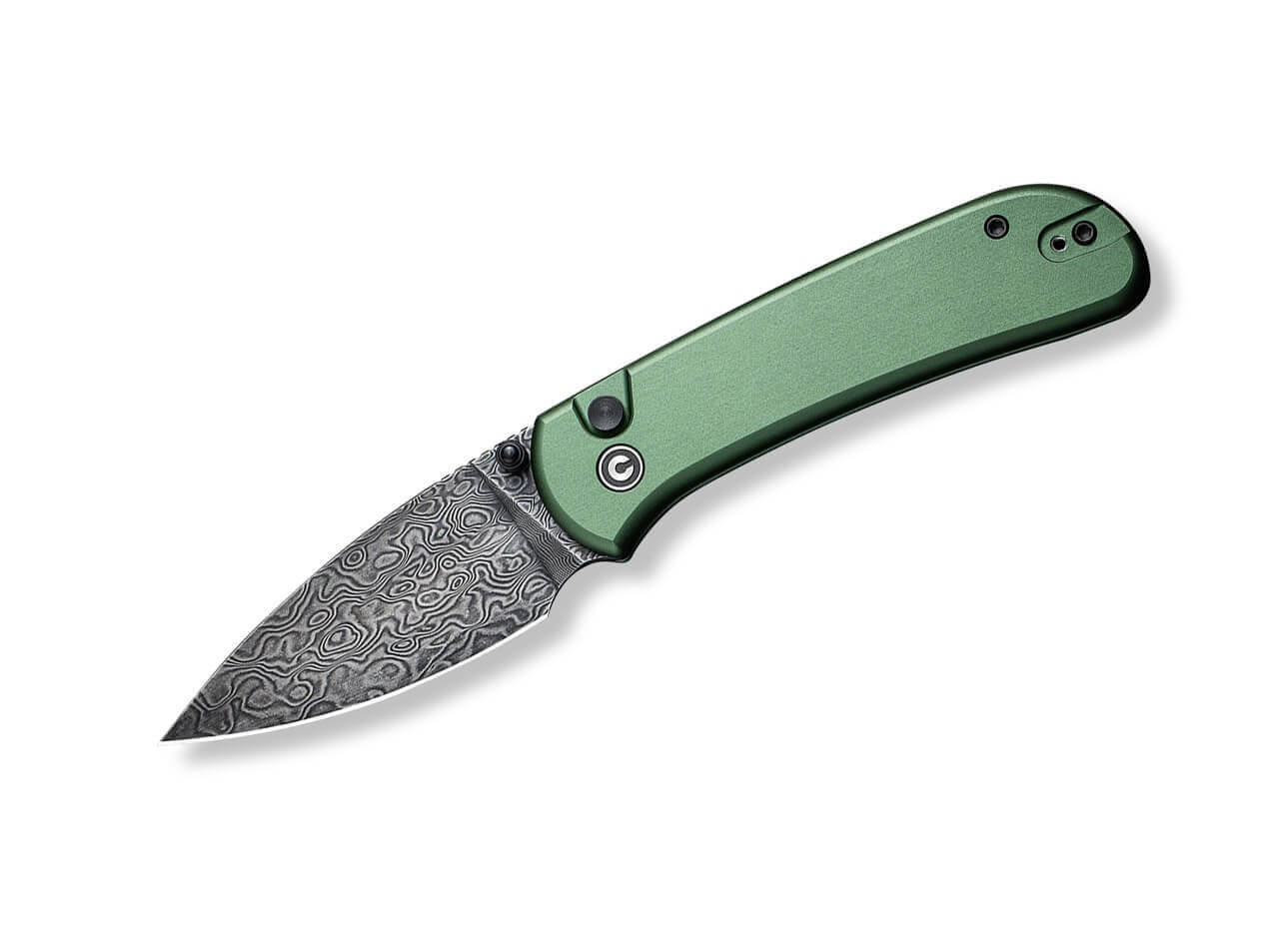 CIVIVI Qubit Aluminum Green Damascus