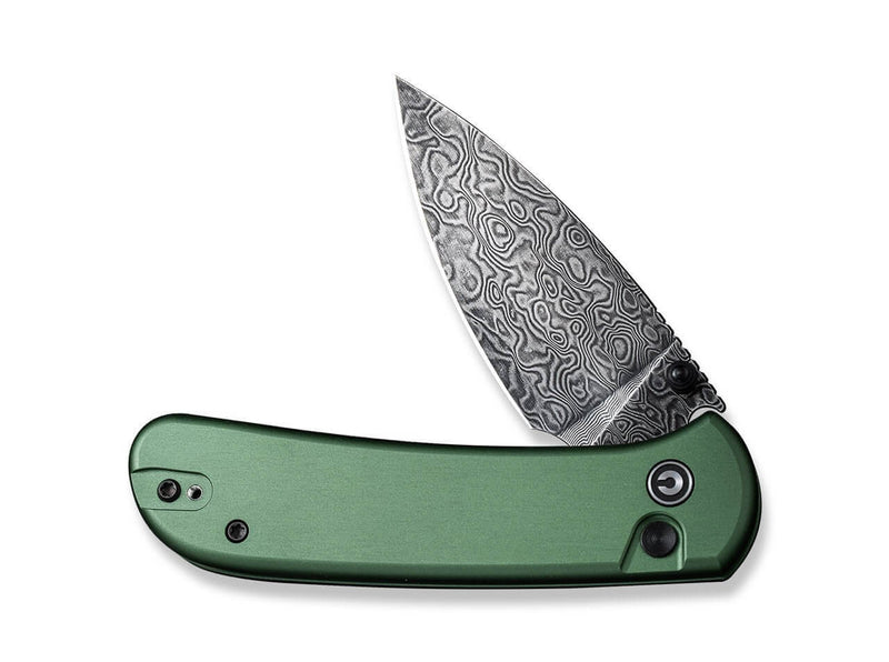 CIVIVI Qubit Aluminum Green Damascus