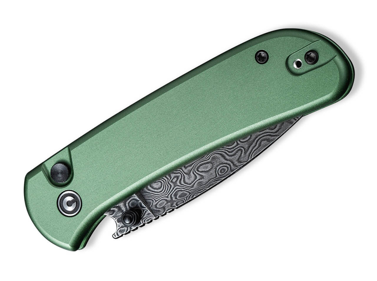 Qubit Aluminum Green Damascus