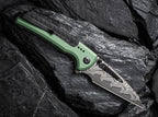Sentinel Strike Aluminum Green & Black Damascus