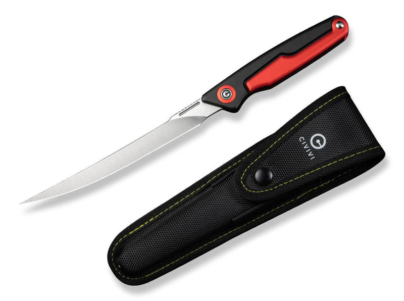CIVIVI Shawka 14C28N Black & Red Aluminum