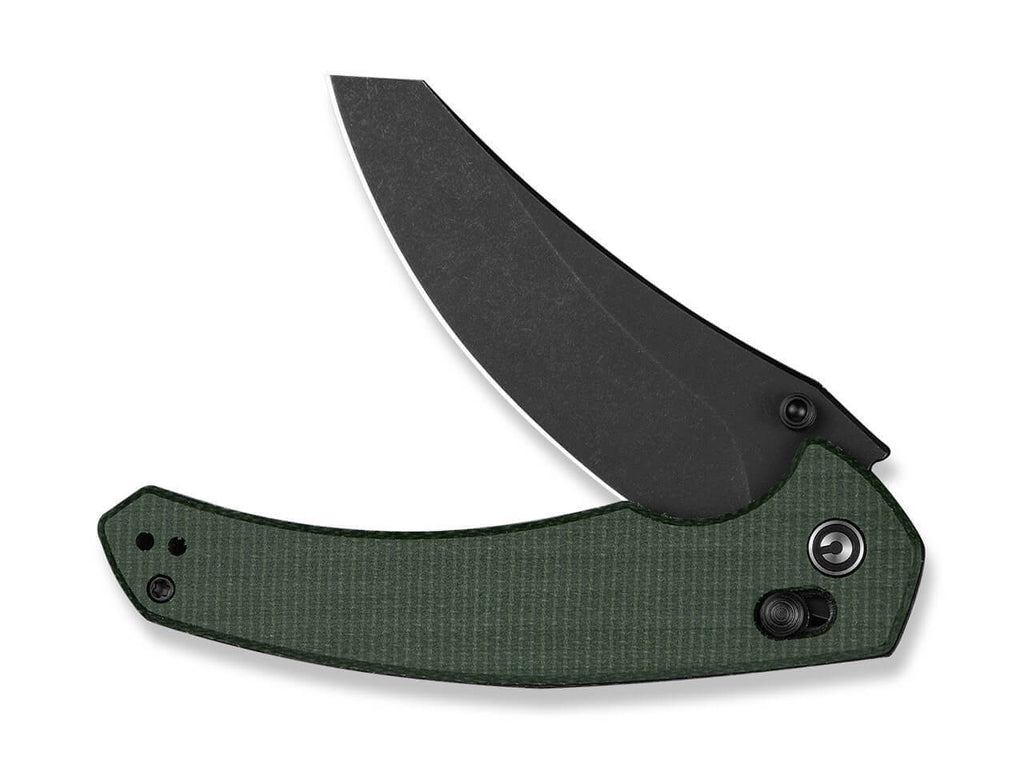 Sixgill Nitro-V Green Micarta Black Stonewashed