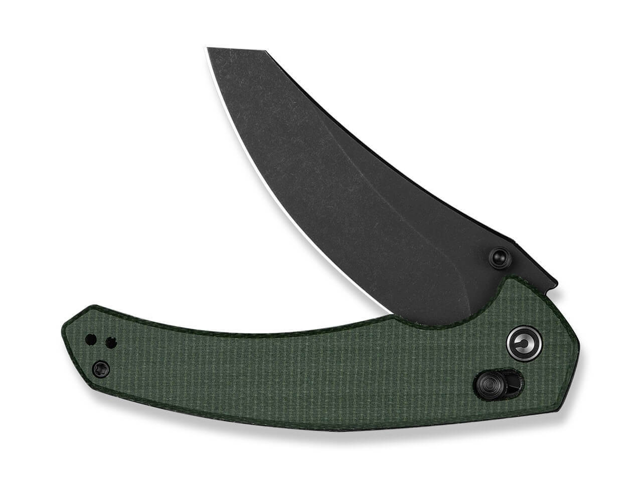 Sixgill Nitro-V Green Micarta Black Stonewashed