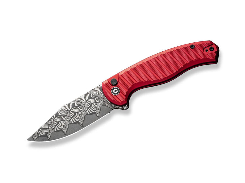 CIVIVI Stormhowl Aluminum Milled Red Damascus