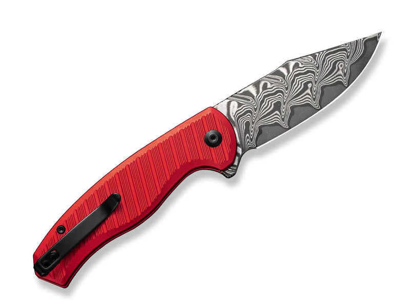 CIVIVI Stormhowl Aluminum Milled Red Damascus