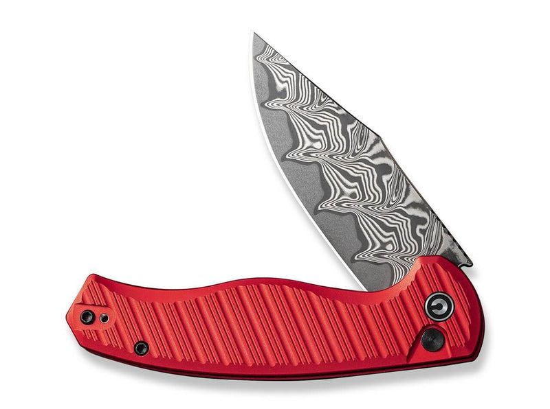 CIVIVI Stormhowl Aluminum Milled Red Damascus