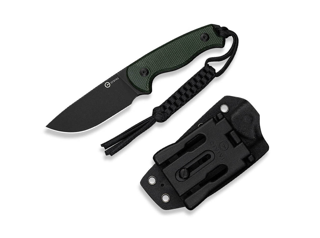 Timberbark 14C28N Micarta Dark Green