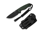 Timberbark 14C28N Micarta Dark Green
