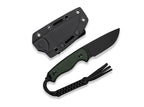 Timberbark 14C28N Micarta Dark Green