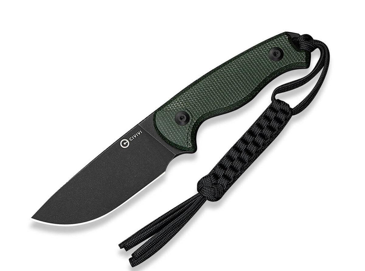Timberbark 14C28N Micarta Dark Green