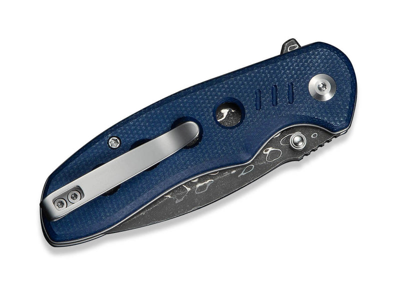 CIVIVI Triptych Damascus Blue Micarta