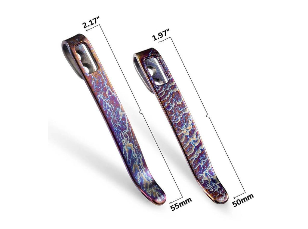 CIVIVI Two Flamed Titanium Clips T002A