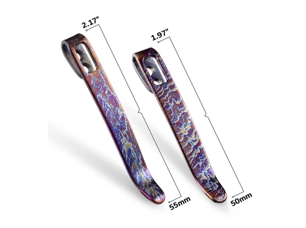 CIVIVI Two Flamed Titanium Clips T002A
