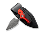 Typhoeus Aluminum Red & Black Damascus