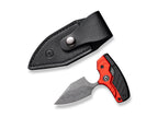 Typhoeus Aluminum Red & Black Damascus