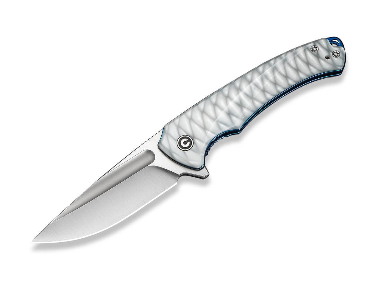 CIVIVI Voidflare 14C28N Greyish White Resin Scale Pattern