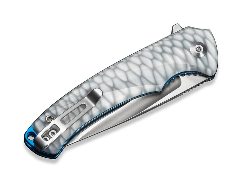 CIVIVI Voidflare 14C28N Greyish White Resin Scale Pattern