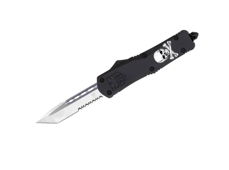 CobraTec Large FS-3 Jolly Roger Black Tanto Serrated