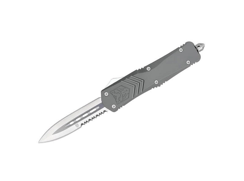 CobraTec Large FS-X Grey Dagger 1-Side Serrated