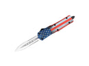 CobraTec Medium FS-3 Cerakote American Flag Dagger 2-Sided Serrated