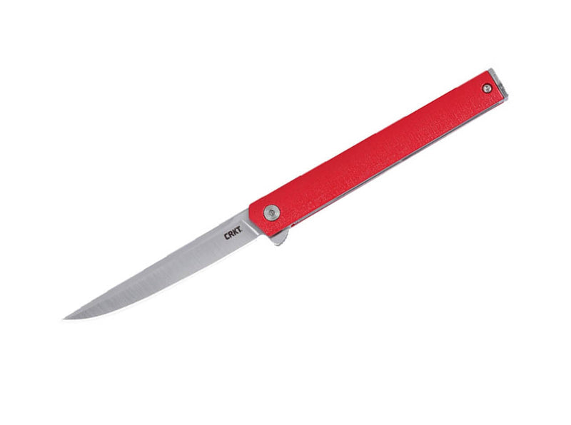 CRKT CEO Flipper Red Silver Blade