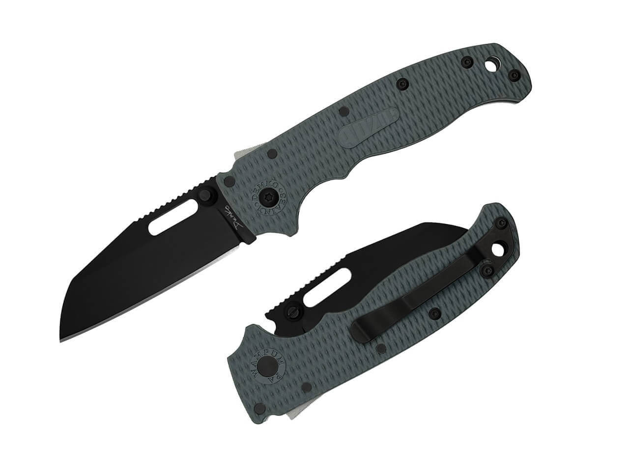 Demko Knives AD20.5 Shark Foot D2 DLC Grivory Grey