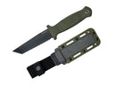 Demko Knives Armiger 4 Tanto Point 80CRV2 TPR OD Green Serrated