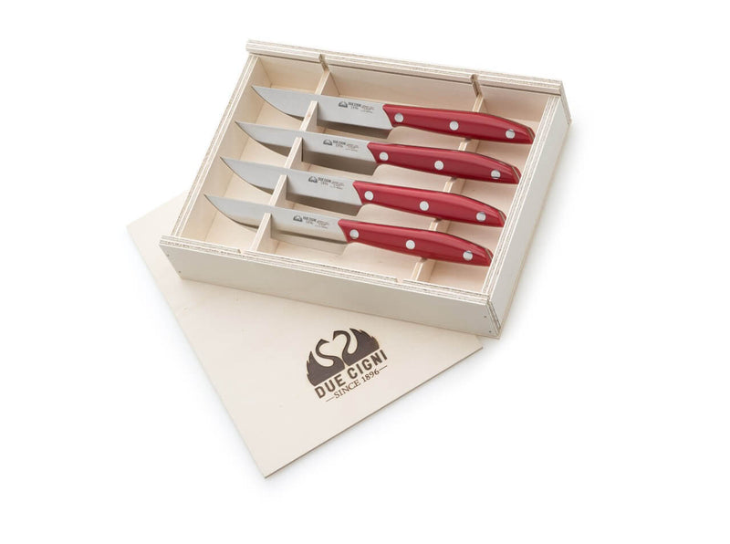 Due Cigni 1896 Steakmesser Set POM Rot II