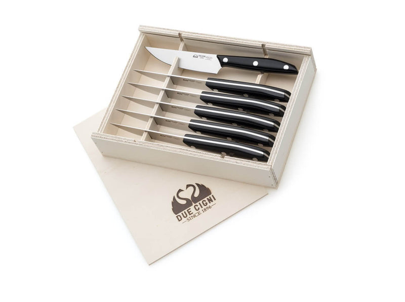 Due Cigni 1896 Steakmesser Set POM Schwarz