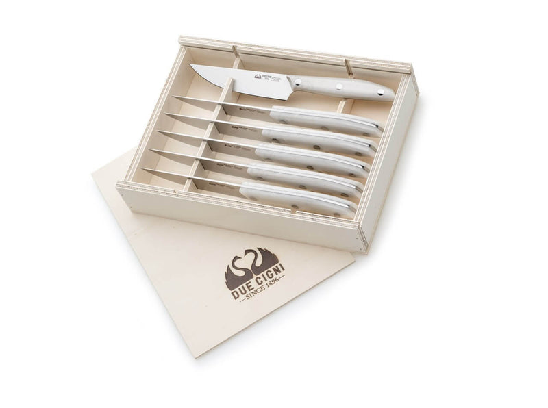 Due Cigni 1896 Steakmesser Set POM Weiß