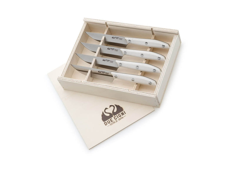 Due Cigni 1896 Steakmesser Set POM Weiß II