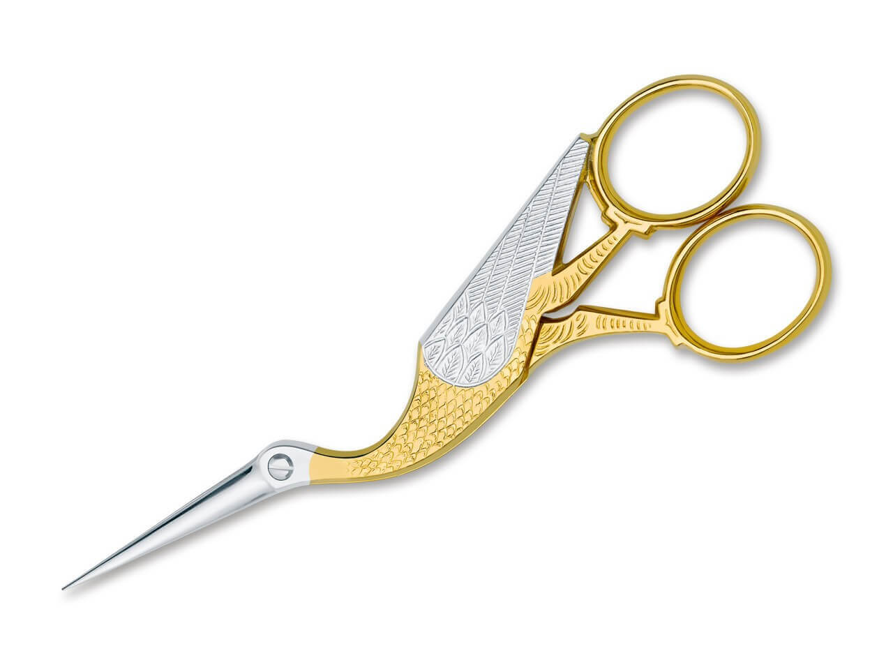 Embroidery Scissors 2C 36/45 Golden Stork