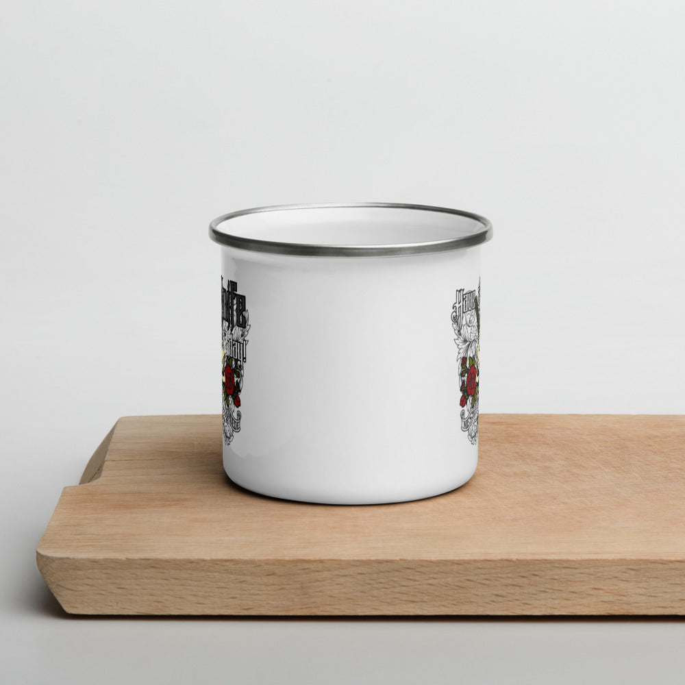 „Meisterstück“ Emaille-Tasse – Für Werkstatt, Camp & Sammler