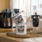 „Meisterstück“ Emaille-Tasse – Für Werkstatt, Camp & Sammler