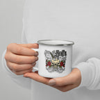 „Meisterstück“ Emaille-Tasse – Für Werkstatt, Camp & Sammler