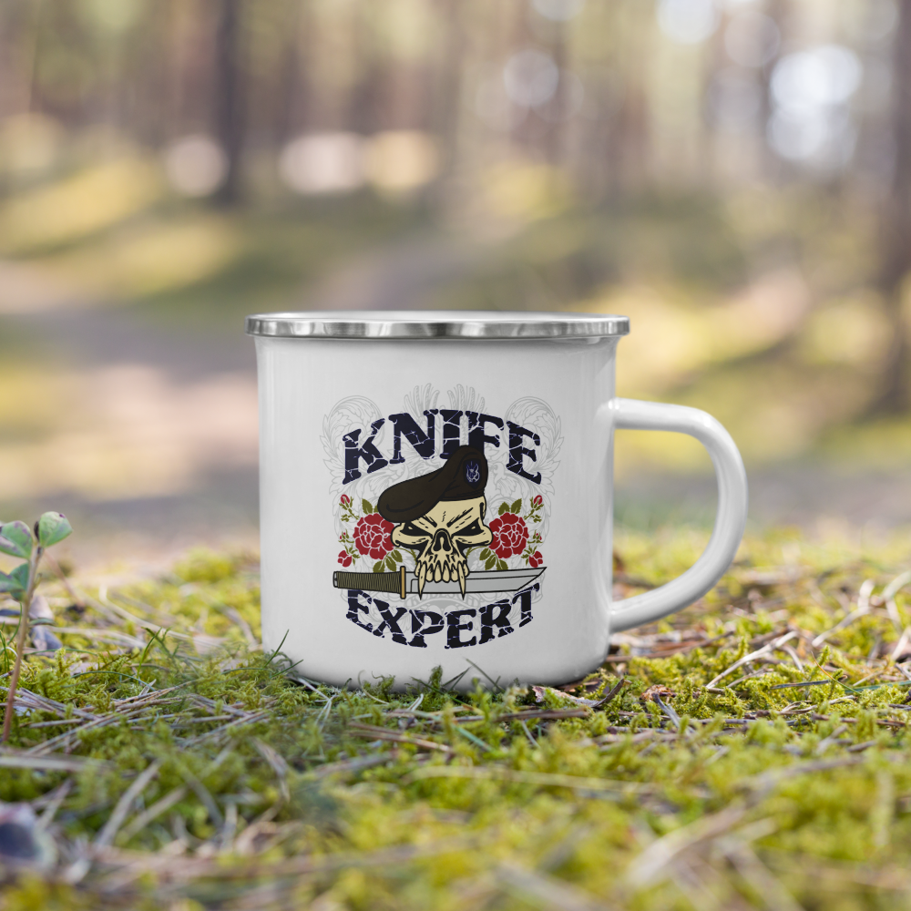 Für echte Kenner, das Camp und die Werkstatt: Die „Knife Expert“ Emaille-Tasse