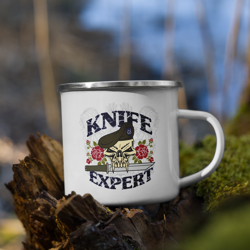 Für echte Kenner, das Camp und die Werkstatt: Die „Knife Expert“ Emaille-Tasse