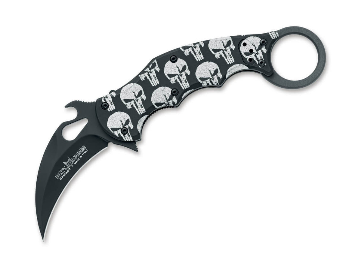 FX 599 Karambit The Skulls N690 Aluminum