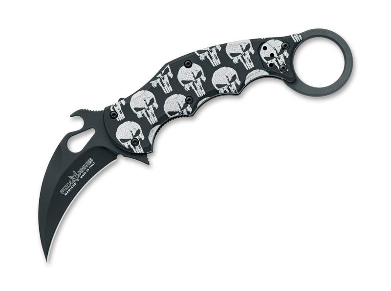 Fox Knives FX 599 Karambit The Skulls N690 Aluminum