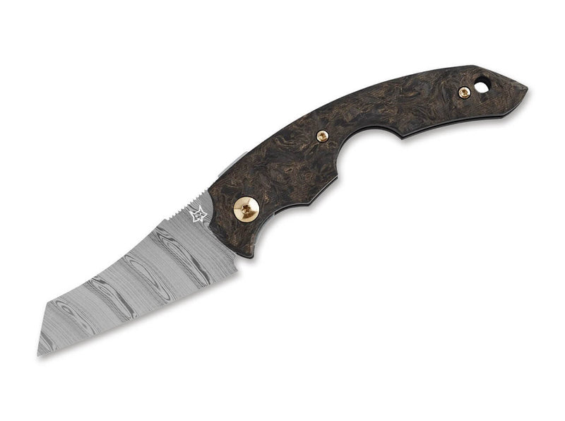 Fox Knives Virtus Dark Matter Gold CF Damascus